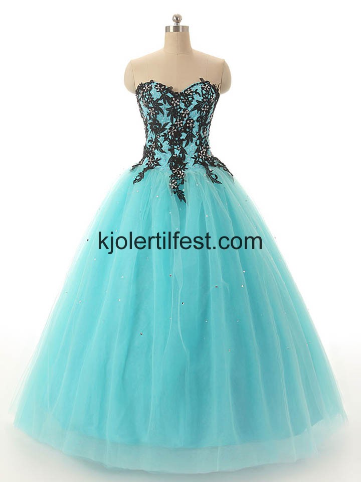 Lange Skoleball Bl Quinceanera Kjoler