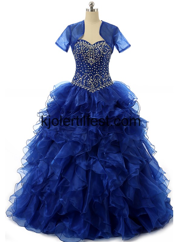 Mrk Kongebl Perler Blonder Quinceanera Kjoler