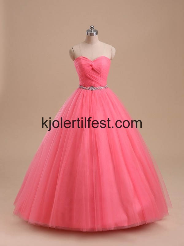 Vannmelon Kjreste Tyll Quinceanera Kjoler