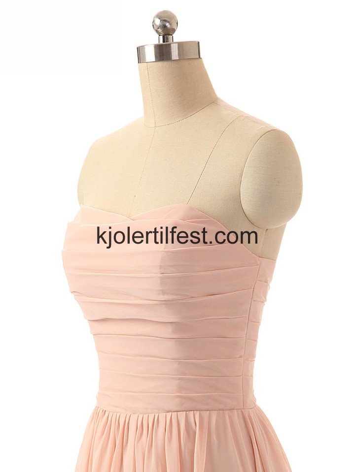 A-Linje Ermels Gulvlengde Chiffon Ballkjoler