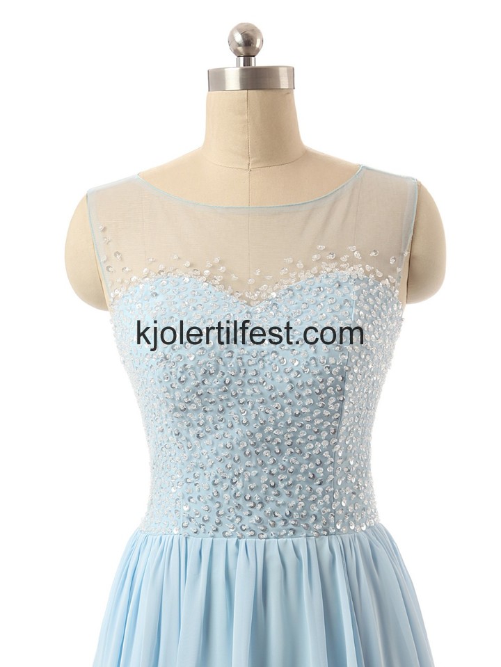 A-Linje Gulvlengde Bl Chiffon Ballkjoler