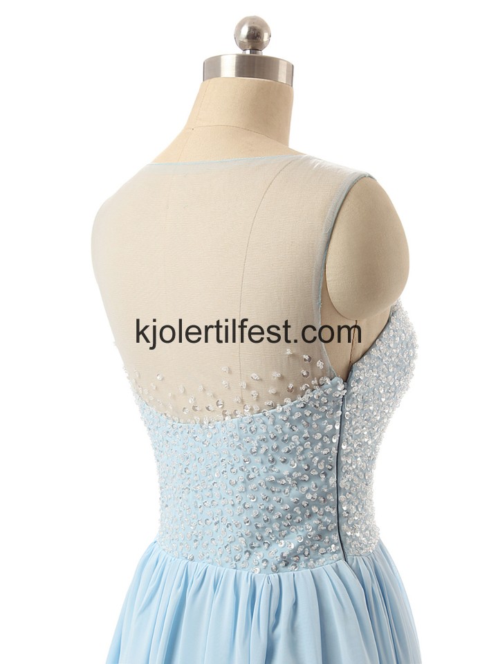 A-Linje Gulvlengde Bl Chiffon Ballkjoler