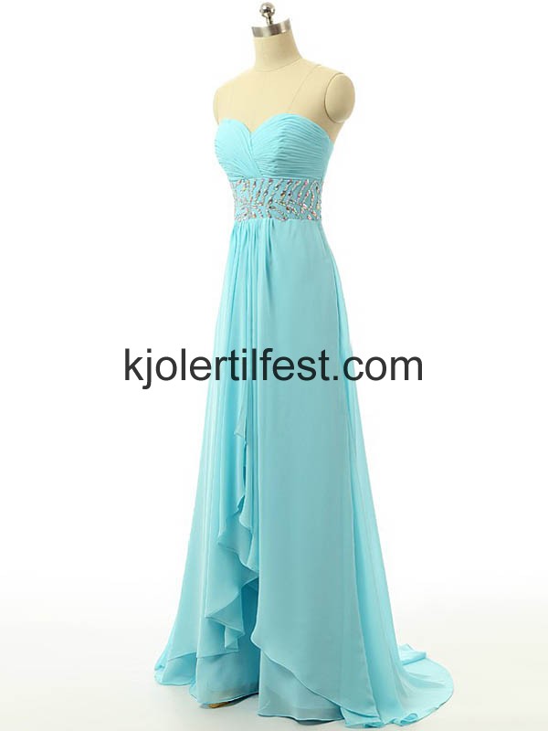 A-Linje Kjreste Bl Chiffon Ballkjoler