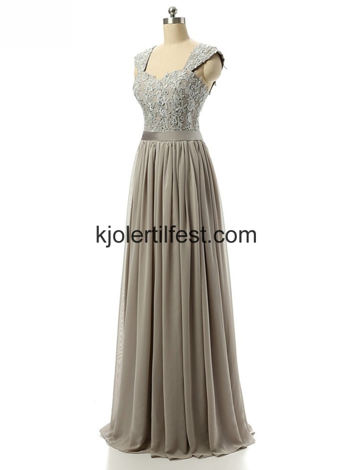 A-Linje Kjreste Gr Chiffon Ballkjoler