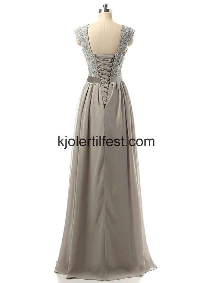 A-Linje Kjreste Gr Chiffon Ballkjoler