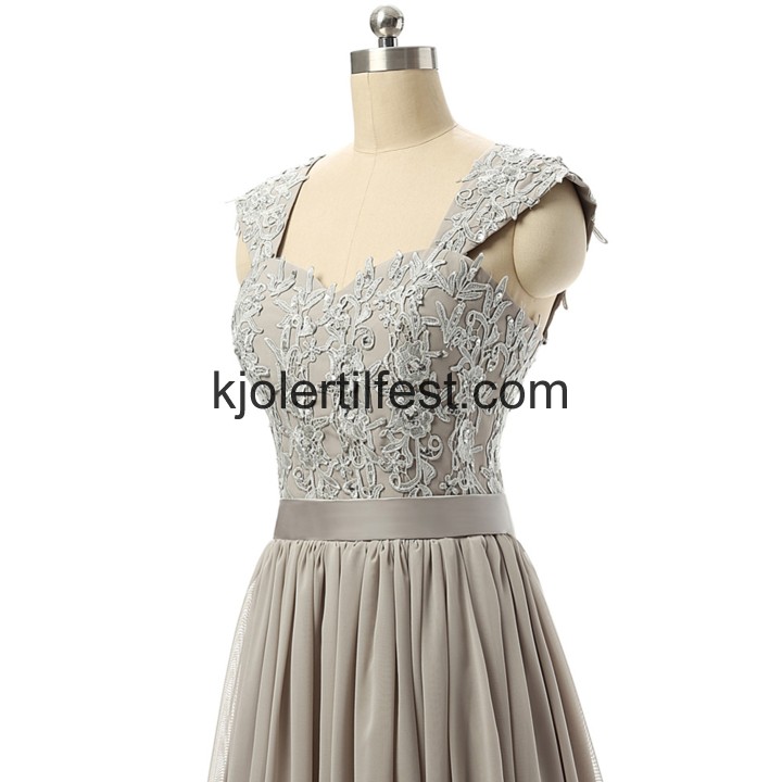 A-Linje Kjreste Gr Chiffon Ballkjoler