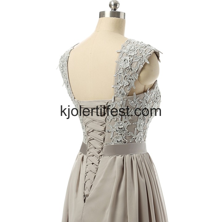 A-Linje Kjreste Gr Chiffon Ballkjoler