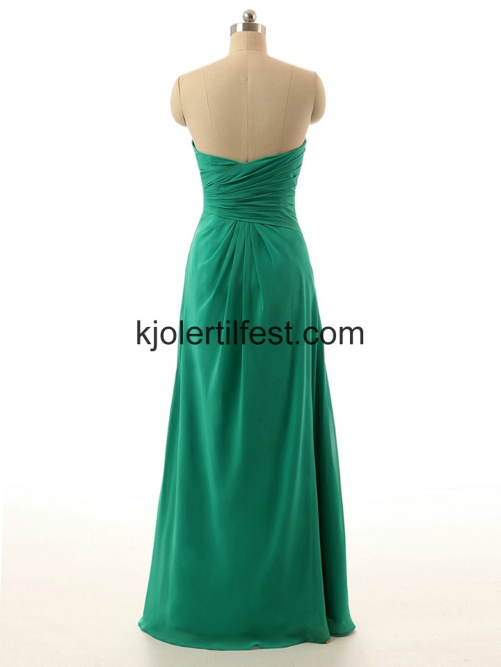 A-Linje Kjreste Grnn Chiffon Ballkjoler