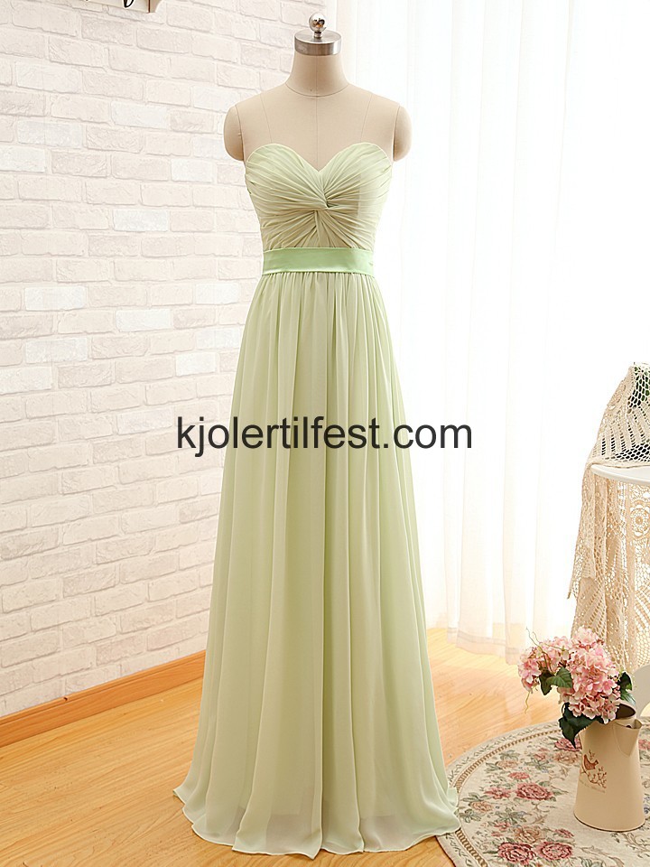 A-Linje Kjreste Lange Salvie Chiffon Ballkjoler