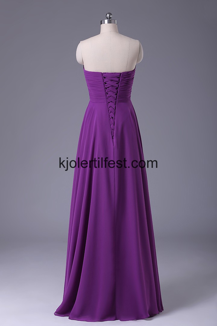 A-Linje Kjreste Lavendel Chiffon Ballkjoler