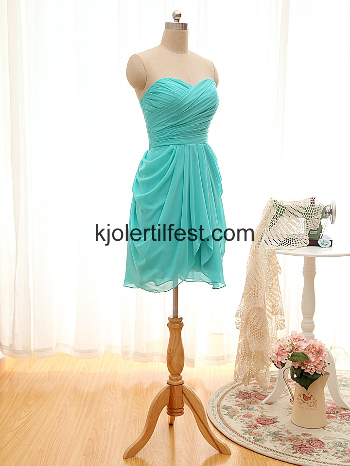 A-Linje Kort Chiffon Brudepikekjoler