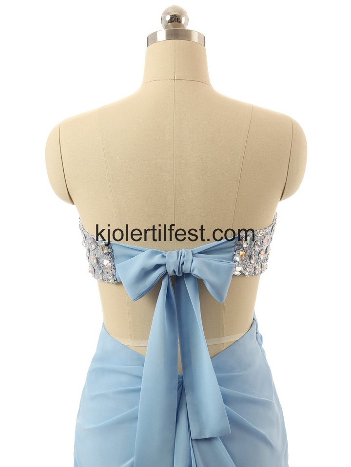 A-Linje Lange Bl Chiffon Selskapskjoler
