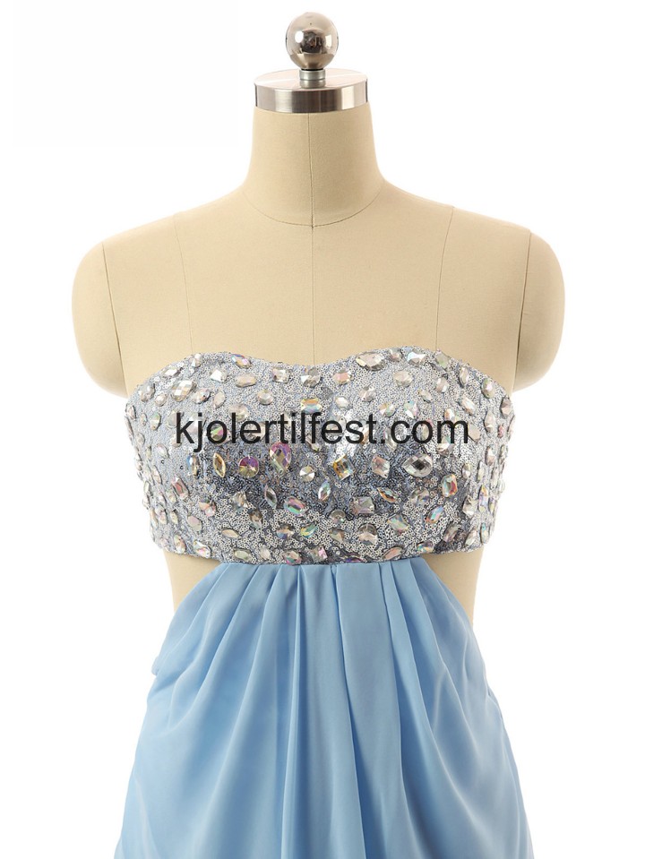 A-Linje Lange Bl Chiffon Selskapskjoler