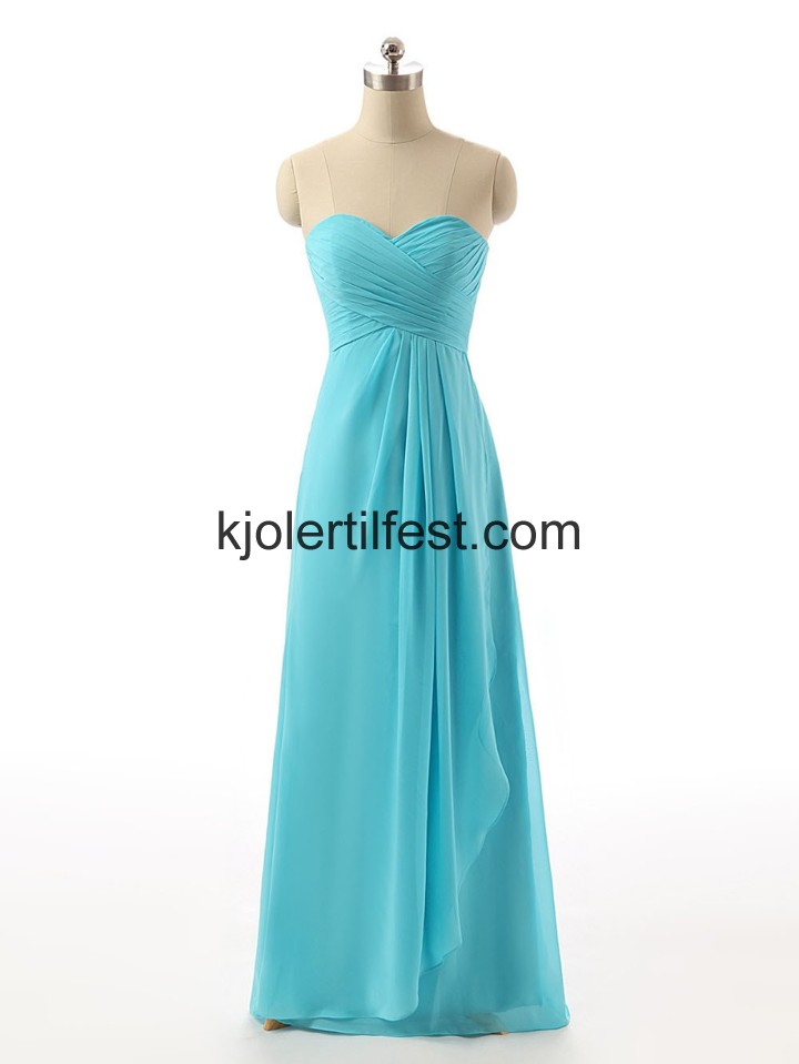 A-Linje Lange Kjreste Bl Chiffon Ballkjoler
