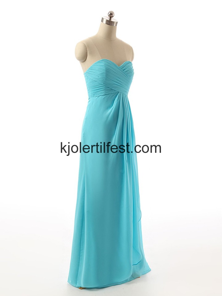 A-Linje Lange Kjreste Bl Chiffon Ballkjoler