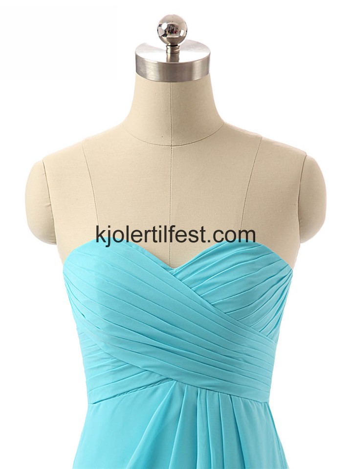 A-Linje Lange Kjreste Bl Chiffon Brudepikekjoler