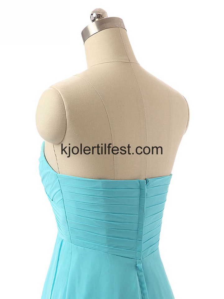 A-Linje Lange Kjreste Bl Chiffon Brudepikekjoler