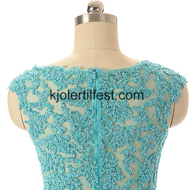 A-Linje Lange Perler Bl Chiffon Selskapskjoler