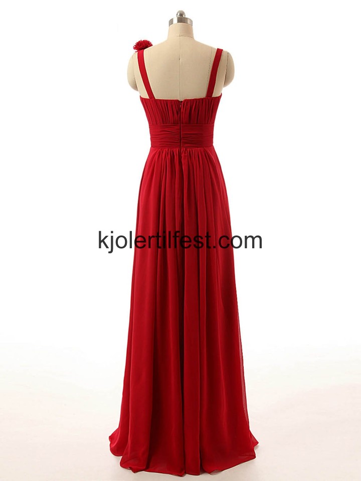 A-Linje Rd Gulvlengde Chiffon Ballkjoler