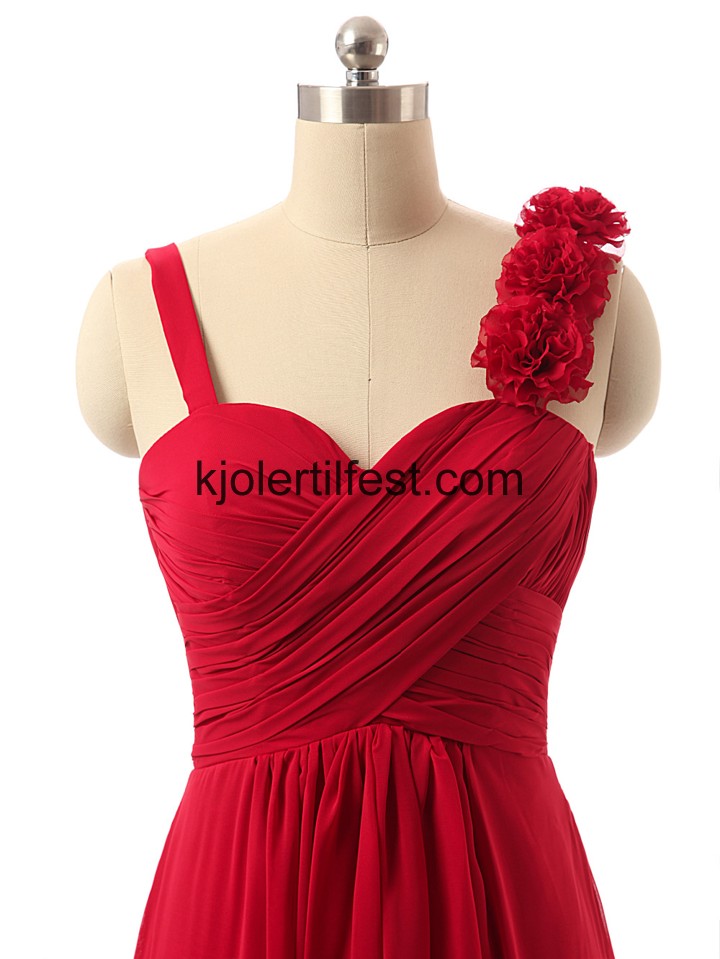 A-Linje Rd Gulvlengde Chiffon Ballkjoler