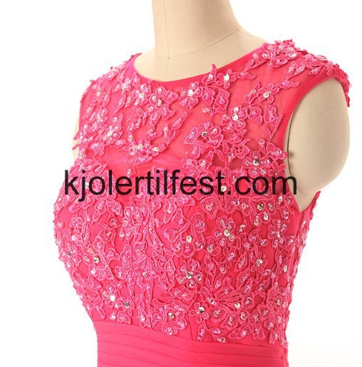 A-Linje Scoop Rd Chiffon Selskapskjoler