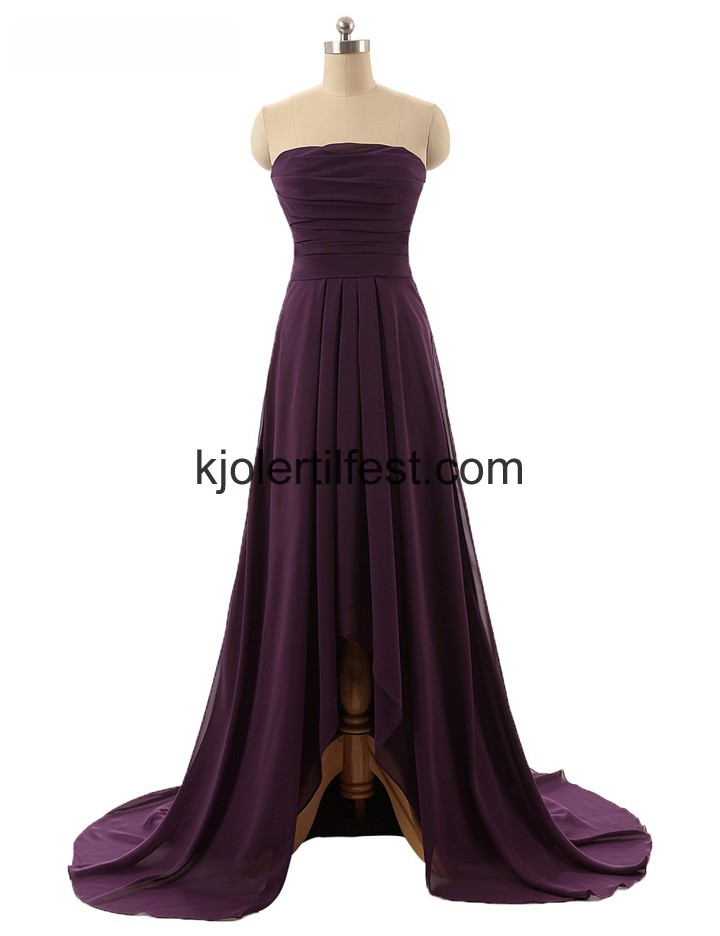 A-Linje Stroppels Drue Chiffon Ballkjoler