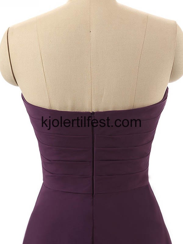 A-Linje Stroppels Drue Chiffon Selskapskjoler