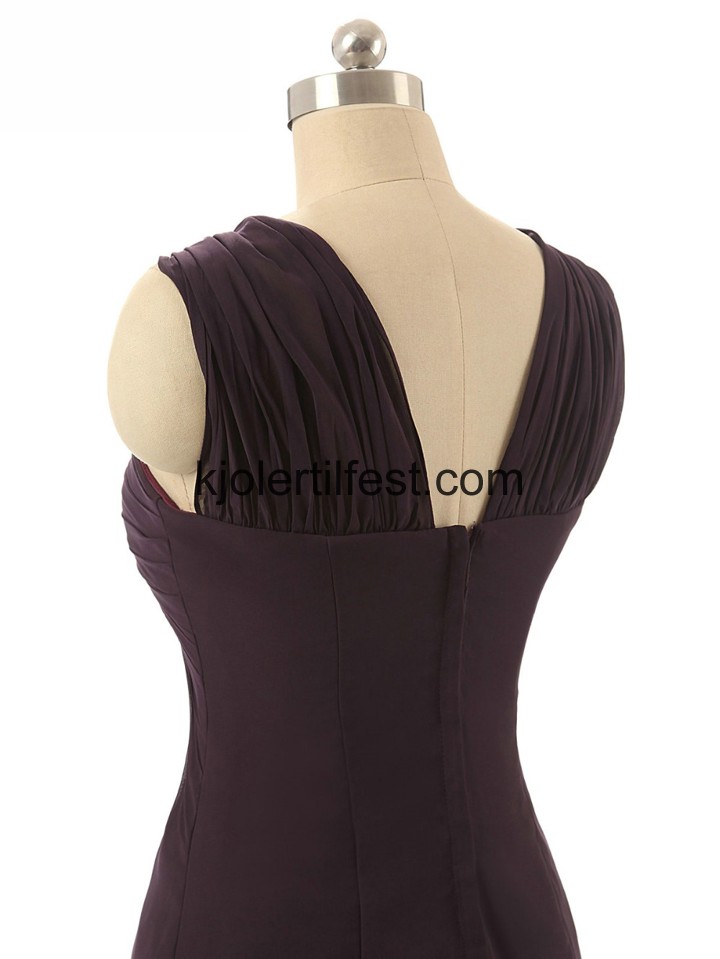 A-Linje Stropper Lange Svart Chiffon Selskapskjoler