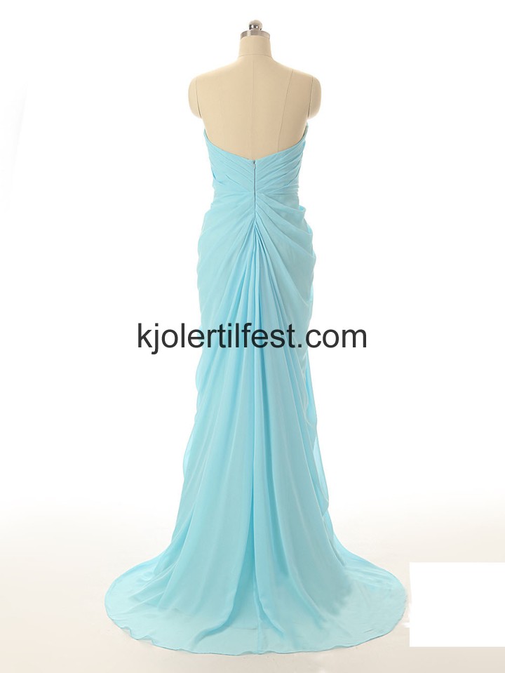 Bl Kjreste Lange Chiffon Ballkjoler
