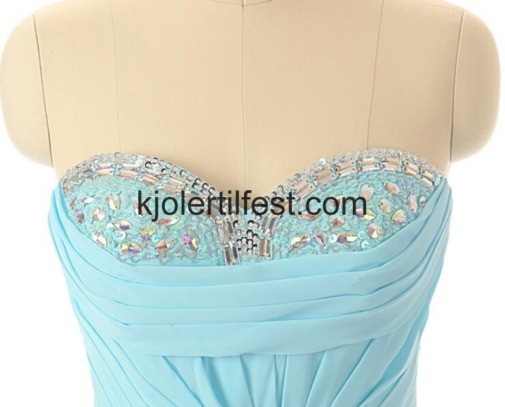 Bl Kjreste Lange Chiffon Ballkjoler