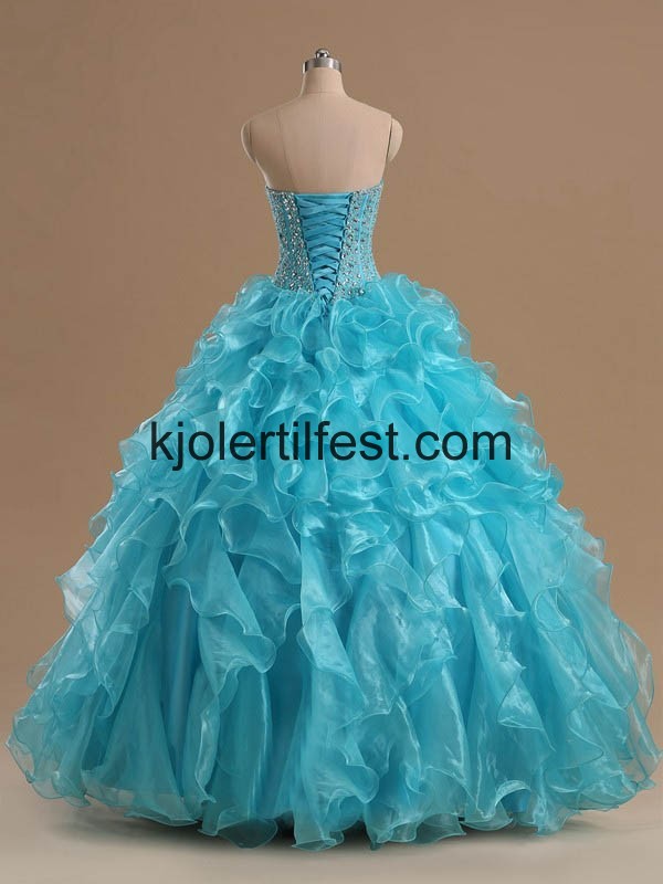 Bl Kjreste Organza Quinceanera Kjoler