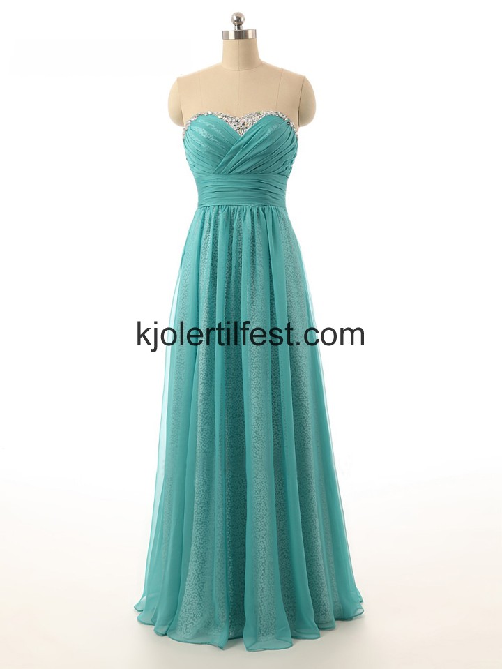 Bl Kjreste Lange Chiffon Ballkjoler