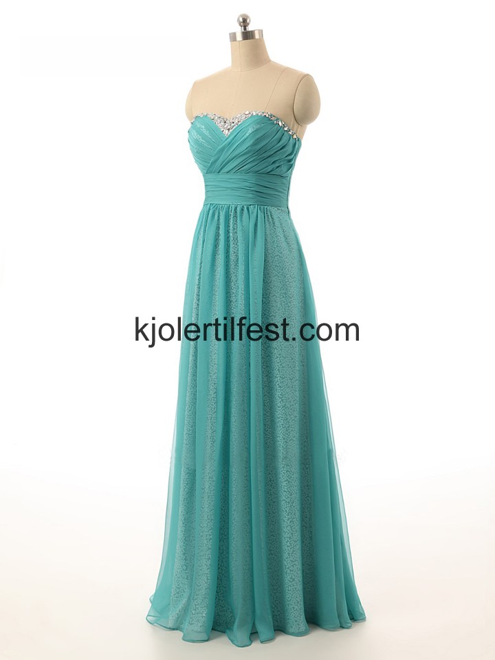 Bl Kjreste Lange Chiffon Ballkjoler