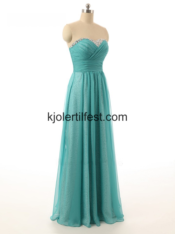 Bl Kjreste Lange Chiffon Ballkjoler