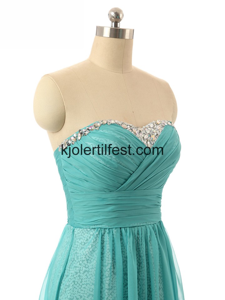 Bl Kjreste Lange Chiffon Ballkjoler