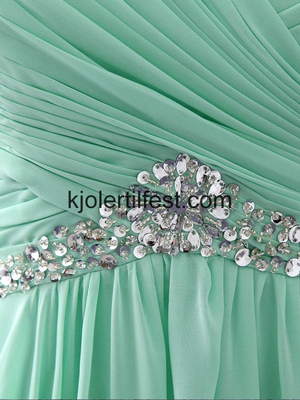 Mint Perler Lange Chiffon Selskapskjoler