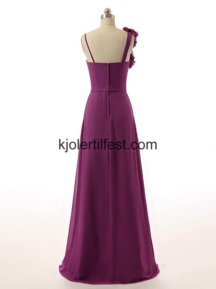 Stropper A-Linje Chiffon Lange Ballkjoler