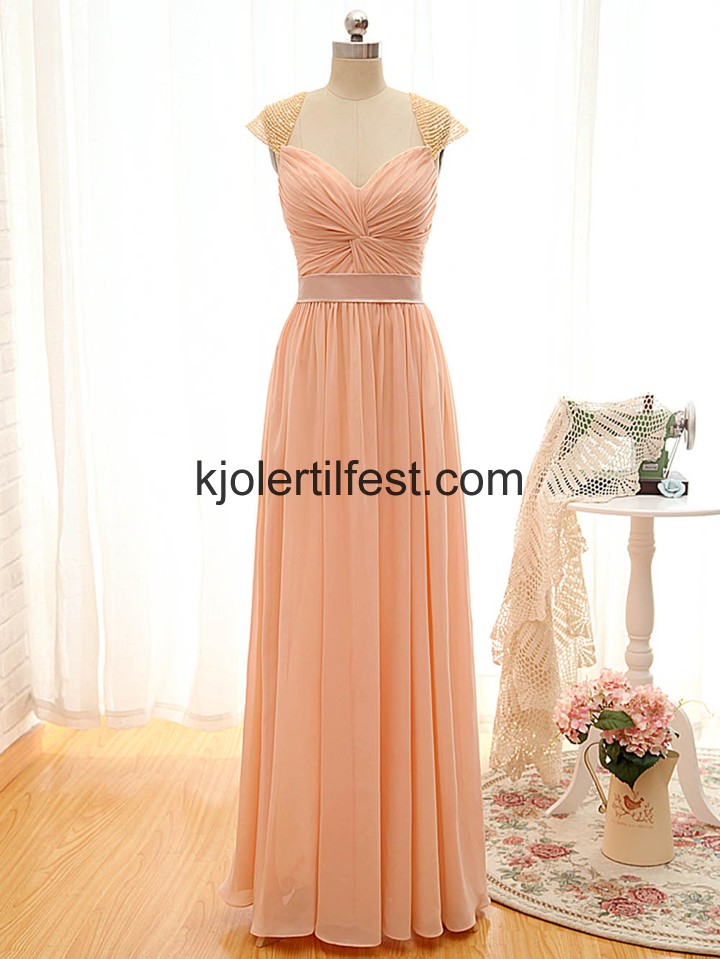 Coral Kjreste Chiffon Selskapskjoler