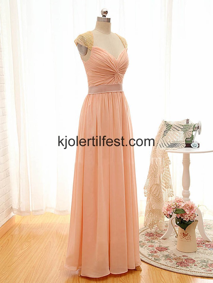 Coral Kjreste Chiffon Selskapskjoler