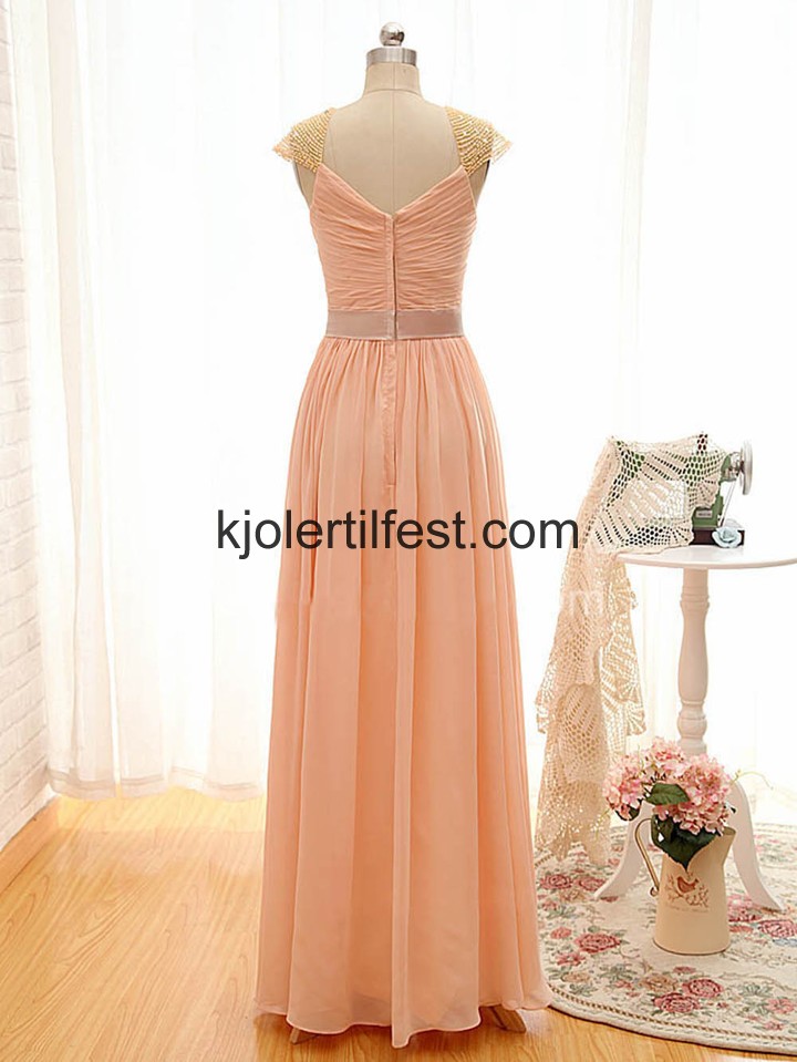 Coral Kjreste Chiffon Selskapskjoler