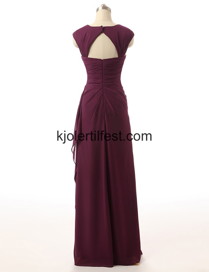 Drue Stropper Lange Chiffon Selskapskjoler