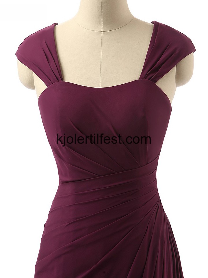 Drue Stropper Lange Chiffon Selskapskjoler