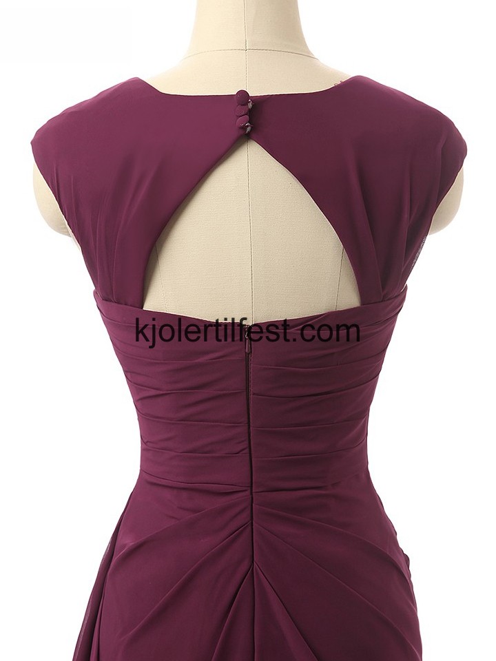 Drue Stropper Lange Chiffon Selskapskjoler