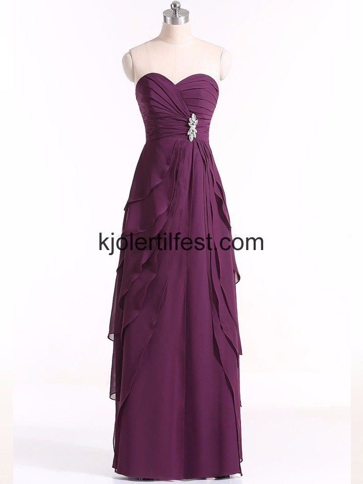 Drue Stroppels Lange Chiffon Ballkjoler
