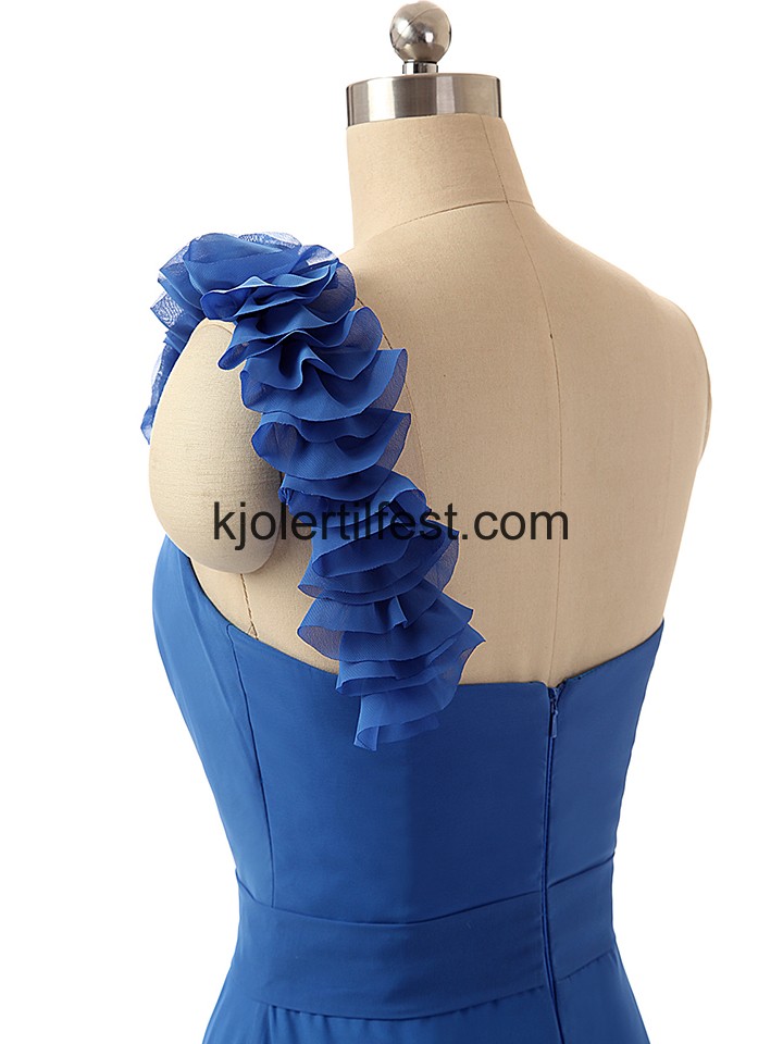 Kongebl En-Skulder Flower Selskapskjoler