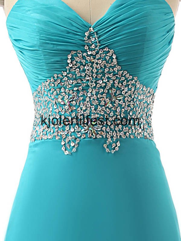 Lange Kjreste Bl Chiffon Ballkjoler
