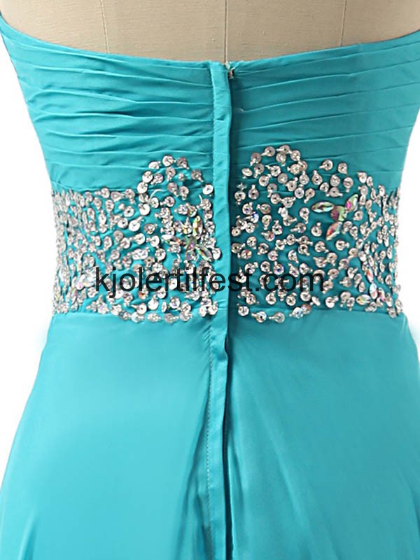 Lange Kjreste Bl Chiffon Ballkjoler