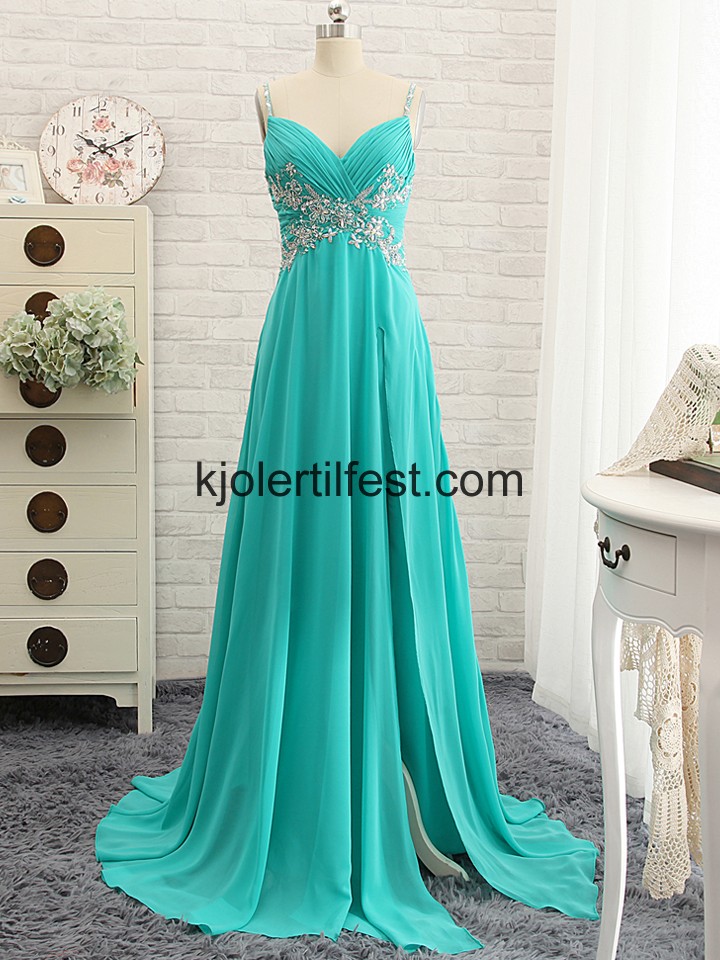 Mint Grnn Lange Chiffon Ballkjoler