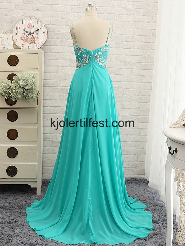 Mint Grnn Lange Chiffon Ballkjoler