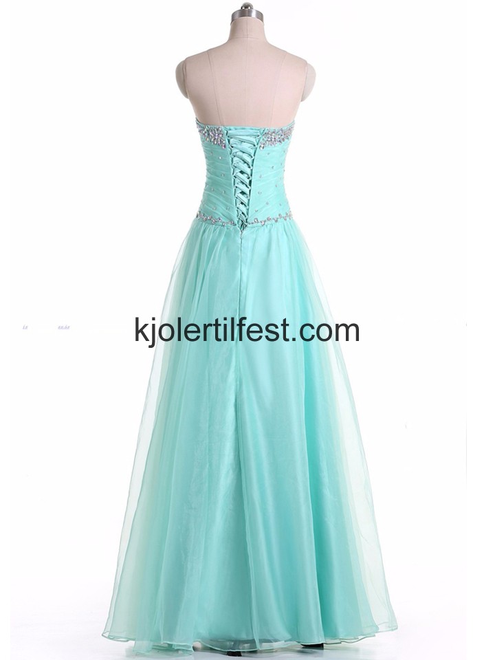Mint Lange Perler Chiffon Selskapskjoler